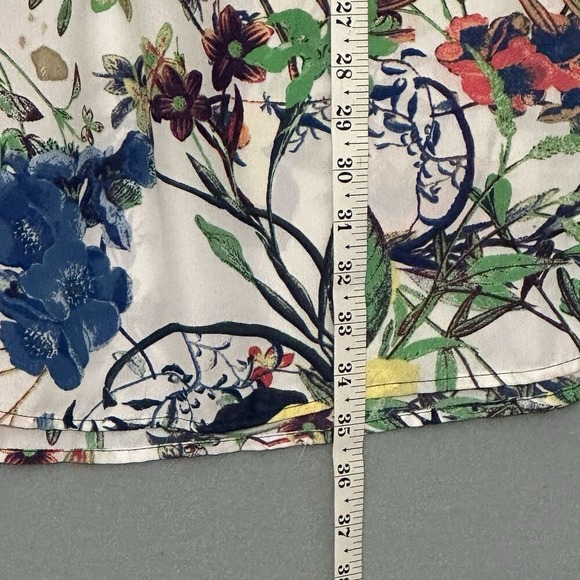 Fig and Flower Women Top Plus 2X Floral Tunic Patch Pockets Retro Classic Casual - Picture 12 of 16